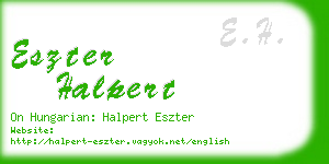 eszter halpert business card